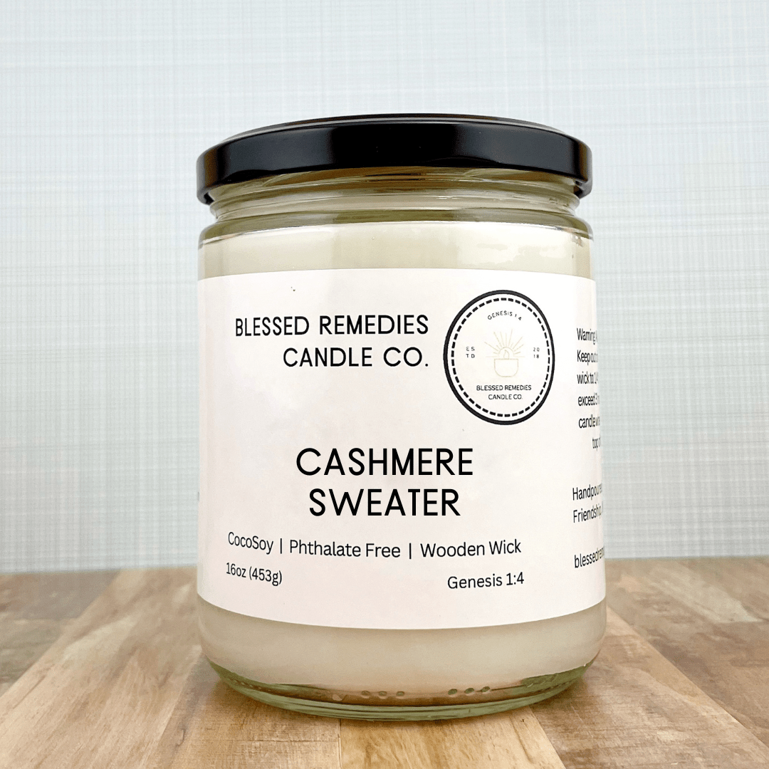 Cashmere Sweater Coconut Soy Wax Scented Candle - Blessed Remedies Candle Co.