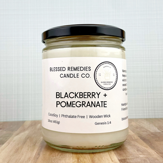 Blackberry + Pomegranate Coconut Soy Wax Scented Candle