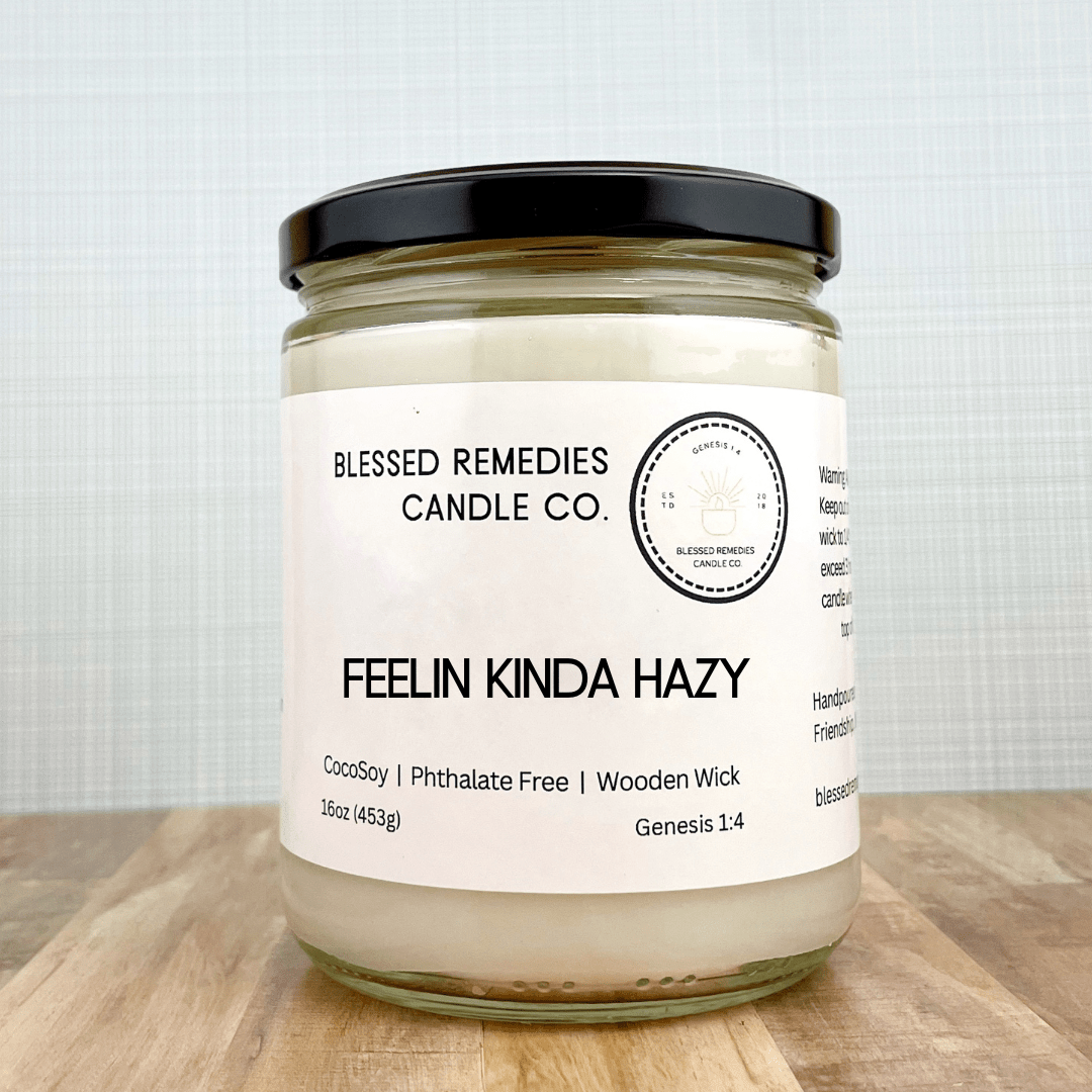 Feelin Kinda Hazy Coconut Soy Wax Scented Candle - Blessed Remedies Candle Co.