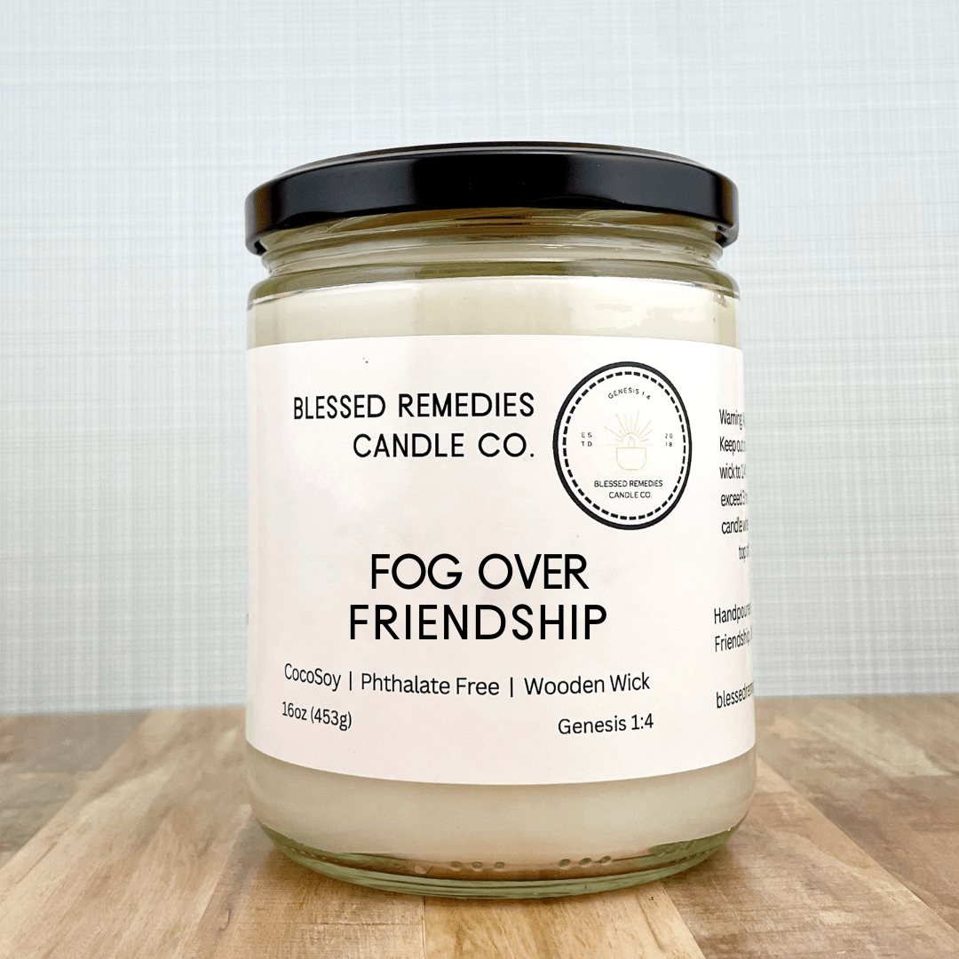 Fog Over Friendship Coconut Soy Wax Scented Candle - Blessed Remedies Candle Co.