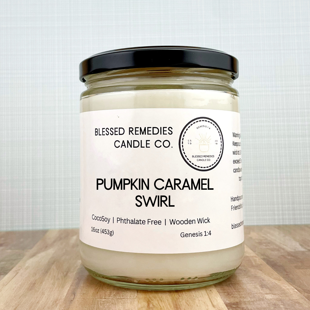 Pumpkin Caramel Swirl Coconut Soy Wax Scented Candle