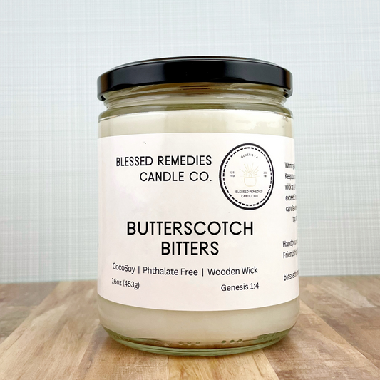 Butterscotch Bitters Coconut Soy Wax Scented Candle