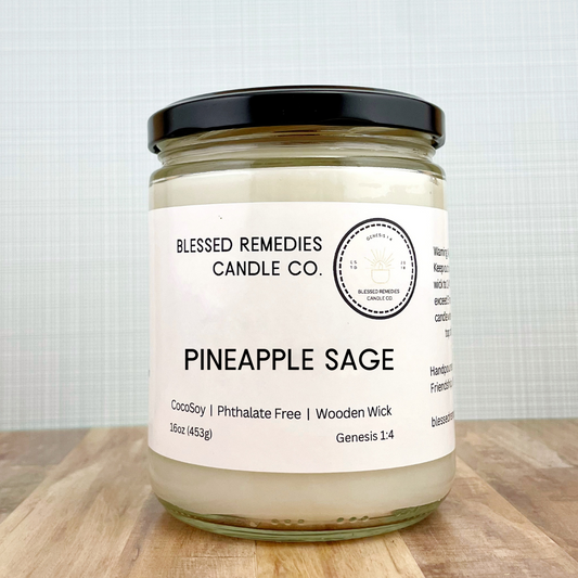 Pineapple Sage Coconut Soy Wax Scented Candle