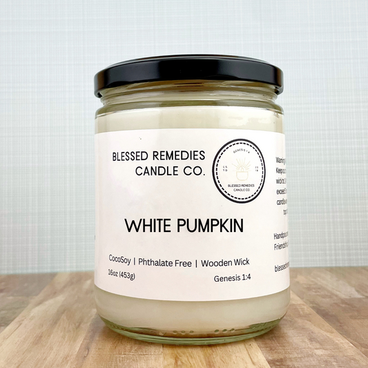 White Pumpkin Coconut Soy Wax Scented Candle