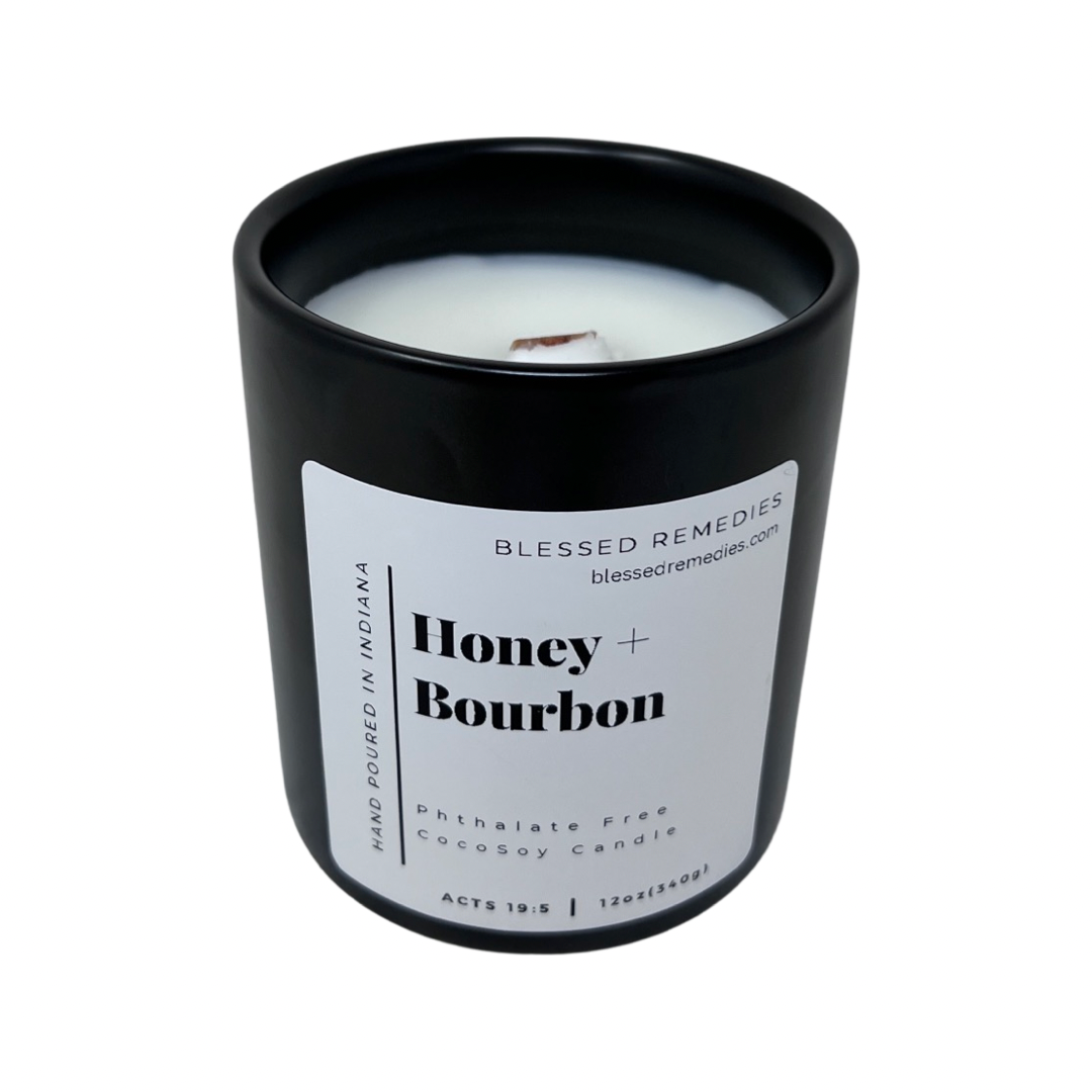 Honey + Bourbon LUX Ceramic Scented Candle